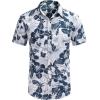 image:imageCOOFANDY Mens Hawaiian Shirts Short Sleeve Casual Button Down Tropical Beach ShirtNavy Blue