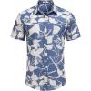 image:imageCOOFANDY Mens Hawaiian Shirts Short Sleeve Casual Button Down Tropical Beach ShirtPurple  White Floral