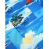 image:imageCOOFANDY Mens Hawaiian Shirts Short Sleeve Casual Button Down Tropical Beach ShirtSea Blue