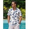 image:imageCOOFANDY Mens Hawaiian Shirts Short Sleeve Casual Button Down Tropical Beach ShirtWhite  Sea Turtles