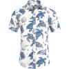 image:imageCOOFANDY Mens Hawaiian Shirts Short Sleeve Casual Button Down Tropical Beach ShirtWhite  Sea Turtles