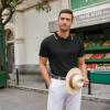 image:imageCOOFANDY Mens Knit Polo Shirts Casual Short Sleeve Button Down Polo Shirt Classic Golf ShirtsEblack White Striped