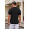 image:imageCOOFANDY Mens Knit Polo Shirts Casual Short Sleeve Button Down Polo Shirt Classic Golf ShirtsGblack Ribbing