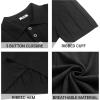 image:imageCOOFANDY Mens Knit Polo Shirts Casual Short Sleeve Button Down Polo Shirt Classic Golf ShirtsGblack Ribbing