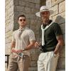image:imageCOOFANDY Mens Knit Polo Shirts Short Sleeve Slim Fit Textured Golf Polo Shirt Casual Summer Vacation TShirtsArmy Green