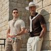 image:imageCOOFANDY Mens Knit Polo Shirts Short Sleeve Slim Fit Textured Golf Polo Shirt Casual Summer Vacation TShirtsBrown