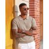 image:imageCOOFANDY Mens Knit Polo Shirts Short Sleeve Slim Fit Textured Golf Polo Shirt Casual Summer Vacation TShirtsKhaki