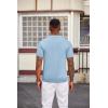 image:imageCOOFANDY Mens Knit Polo Shirts Short Sleeve Slim Fit Textured Golf Polo Shirt Casual Summer Vacation TShirtsLight Blue