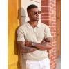 image:imageCOOFANDY Mens Knit Polo Shirts Short Sleeve Slim Fit Textured Golf Polo Shirt Casual Summer Vacation TShirtsLight Khaki