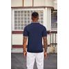 image:imageCOOFANDY Mens Knit Polo Shirts Short Sleeve Slim Fit Textured Golf Polo Shirt Casual Summer Vacation TShirtsNavy Blue