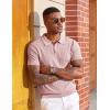 image:imageCOOFANDY Mens Knit Polo Shirts Short Sleeve Slim Fit Textured Golf Polo Shirt Casual Summer Vacation TShirtsPink