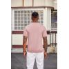 image:imageCOOFANDY Mens Knit Polo Shirts Short Sleeve Slim Fit Textured Golf Polo Shirt Casual Summer Vacation TShirtsPink