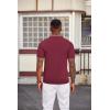image:imageCOOFANDY Mens Knit Polo Shirts Short Sleeve Slim Fit Textured Golf Polo Shirt Casual Summer Vacation TShirtsWine Red