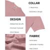 image:imageCOOFANDY Mens Knit Polo Shirts V Neck Short Sleeve Ribbed Textured Polo Shirt Stretch Casual Golf Shirts Collared T ShirtPink