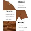 image:imageCOOFANDY Mens Knit Polo Shirts V Neck Short Sleeve Ribbed Textured Polo Shirt Stretch Casual Golf Shirts Collared T ShirtReddish Brown