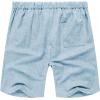 image:imageCOOFANDY Mens Linen Shorts Casual Elastic Waist Drawstring Short Summer Beach Vacation ShortsAlight Blue
