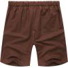 image:imageCOOFANDY Mens Linen Shorts Casual Elastic Waist Drawstring Short Summer Beach Vacation ShortsBrown