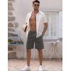 image:imageCOOFANDY Mens Linen Shorts Casual Elastic Waist Drawstring Short Summer Beach Vacation ShortsDark Grey
