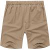 image:imageCOOFANDY Mens Linen Shorts Casual Elastic Waist Drawstring Short Summer Beach Vacation ShortsDark Khaki
