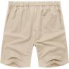 image:imageCOOFANDY Mens Linen Shorts Casual Elastic Waist Drawstring Short Summer Beach Vacation ShortsKhaki