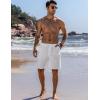 image:imageCOOFANDY Mens Linen Shorts Casual Elastic Waist Drawstring Short Summer Beach Vacation ShortsWhite