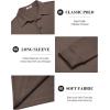 image:imageCOOFANDY Mens Long Sleeve Polo Shirts Classic Casual Button Polo Tee Lightweight Collared Golf ShirtBrown