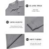 image:imageCOOFANDY Mens Long Sleeve Polo Shirts Classic Casual Button Polo Tee Lightweight Collared Golf ShirtGrey