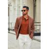image:imageCOOFANDY Mens Long Sleeve Polo Shirts Cotton Collared Shirts Casual Business Polo Classic Golf T ShirtsCaramel