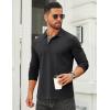 image:imageCOOFANDY Mens Long Sleeve Polo Shirts Cotton Collared Shirts Casual Business Polo Classic Golf T ShirtsCharcoal Heather