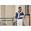 image:imageCOOFANDY Mens Long Sleeve Polo Shirts Cotton Collared Shirts Casual Business Polo Classic Golf T ShirtsLight Blue