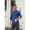 image:imageCOOFANDY Mens Long Sleeve Polo Shirts Cotton Collared Shirts Casual Business Polo Classic Golf T ShirtsLight Blue