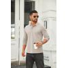 image:imageCOOFANDY Mens Long Sleeve Polo Shirts Cotton Collared Shirts Casual Business Polo Classic Golf T ShirtsLight Khaki