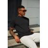 image:imageCOOFANDY Mens Mock Turtleneck T Shirt Short Sleeve Slim Fit Basic Casual Solid Color Pullover TeeAblack