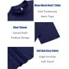 image:imageCOOFANDY Mens Mock Turtleneck T Shirt Short Sleeve Slim Fit Basic Casual Solid Color Pullover TeeBwhiteNavy Blue