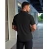 image:imageCOOFANDY Mens Muscle Fit Dress Shirts Stretch WrinkleFree Short Sleeve Casual Button Down ShirtsBlack