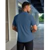 image:imageCOOFANDY Mens Muscle Fit Dress Shirts Stretch WrinkleFree Short Sleeve Casual Button Down ShirtsDark Blue