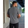 image:imageCOOFANDY Mens Muscle Fit Dress Shirts Stretch WrinkleFree Short Sleeve Casual Button Down ShirtsDark Grey