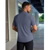 image:imageCOOFANDY Mens Muscle Fit Dress Shirts Stretch WrinkleFree Short Sleeve Casual Button Down ShirtsDeep Blue Sea