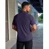 image:imageCOOFANDY Mens Muscle Fit Dress Shirts Stretch WrinkleFree Short Sleeve Casual Button Down ShirtsIndigo