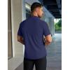 image:imageCOOFANDY Mens Muscle Fit Dress Shirts Stretch WrinkleFree Short Sleeve Casual Button Down ShirtsNavy Blue