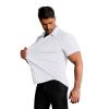 image:imageCOOFANDY Mens Muscle Fit Dress Shirts Stretch WrinkleFree Short Sleeve Casual Button Down ShirtsWhite