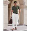 image:imageCOOFANDY Mens Muscle V Neck Polo Shirts Stretch Short Sleeve Golf TShirts Ribbed Knit Soft TeesArmy Green
