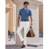 image:imageCOOFANDY Mens Muscle V Neck Polo Shirts Stretch Short Sleeve Golf TShirts Ribbed Knit Soft TeesBlue