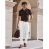 image:imageCOOFANDY Mens Muscle V Neck Polo Shirts Stretch Short Sleeve Golf TShirts Ribbed Knit Soft TeesBrown