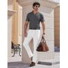 image:imageCOOFANDY Mens Muscle V Neck Polo Shirts Stretch Short Sleeve Golf TShirts Ribbed Knit Soft TeesDark Grey