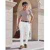 image:imageCOOFANDY Mens Muscle V Neck Polo Shirts Stretch Short Sleeve Golf TShirts Ribbed Knit Soft TeesKhaki