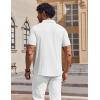 image:imageCOOFANDY Mens Muscle V Neck Polo Shirts Stretch Short Sleeve Golf TShirts Ribbed Knit Soft TeesWhite
