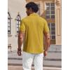 image:imageCOOFANDY Mens Muscle V Neck Polo Shirts Stretch Short Sleeve Golf TShirts Ribbed Knit Soft TeesYellow