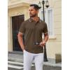 image:imageCOOFANDY Mens Polo Shirts Classic Short Sleeve Polo T Shirts Cotton Pique Casual Summer Fashion Golf ShirtArmy Green