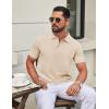 image:imageCOOFANDY Mens Polo Shirts Classic Short Sleeve Polo T Shirts Cotton Pique Casual Summer Fashion Golf ShirtBeige